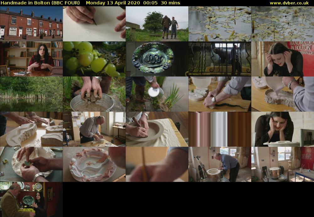 Handmade in Bolton (BBC FOUR) Monday 13 April 2020 00:05 - 00:35