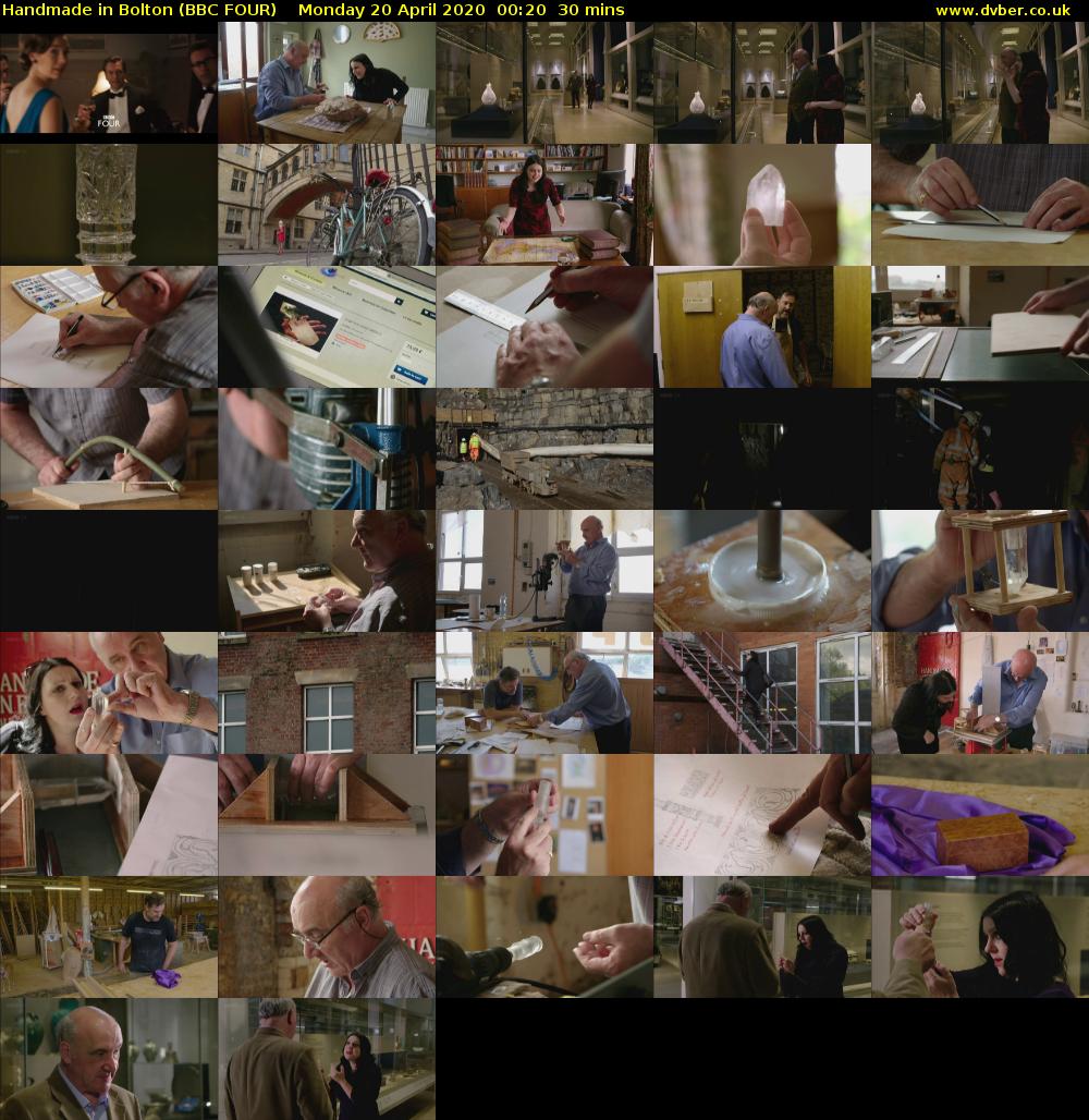 Handmade in Bolton (BBC FOUR) Monday 20 April 2020 00:20 - 00:50