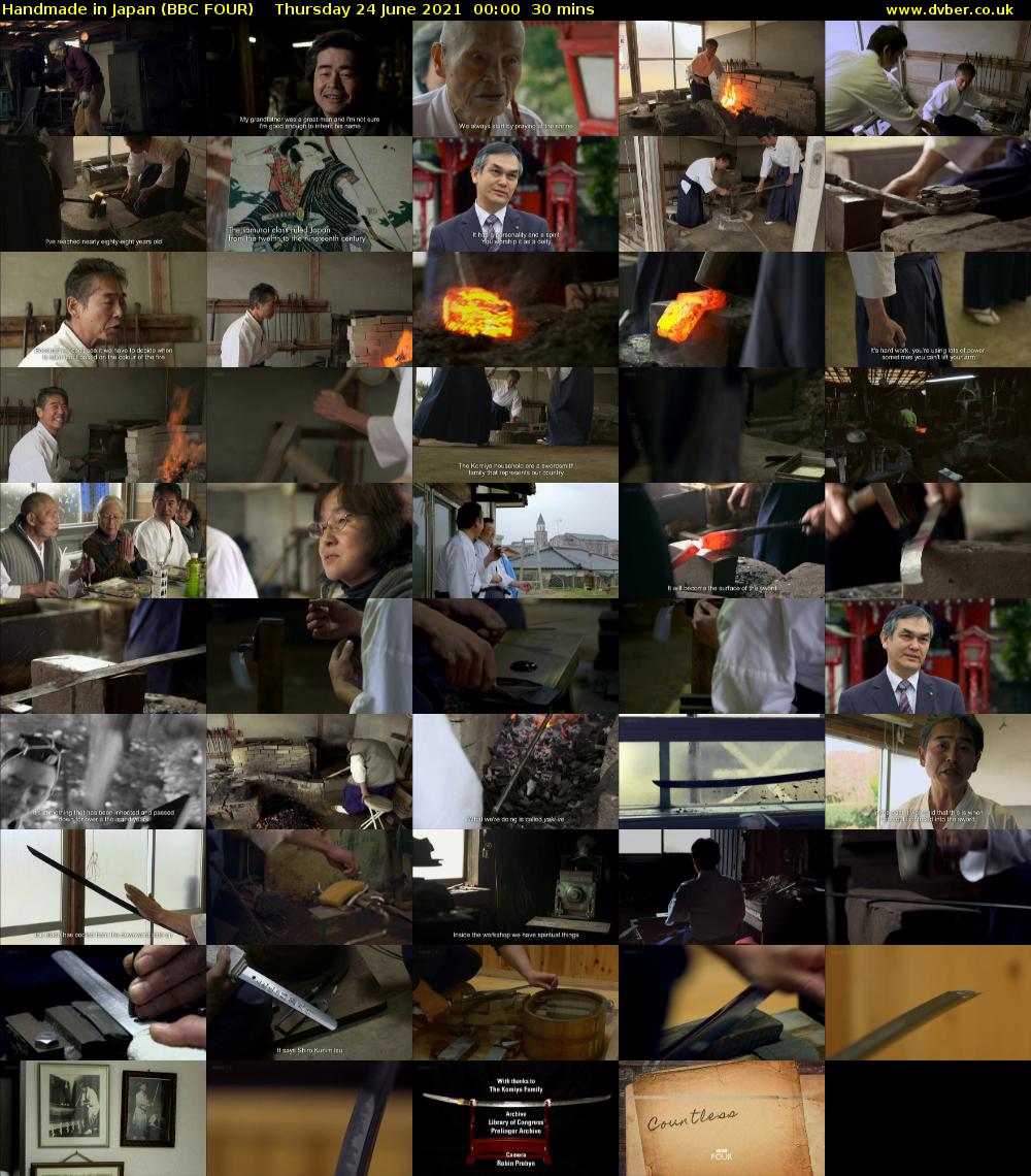 Handmade in Japan (BBC FOUR) Thursday 24 June 2021 00:00 - 00:30