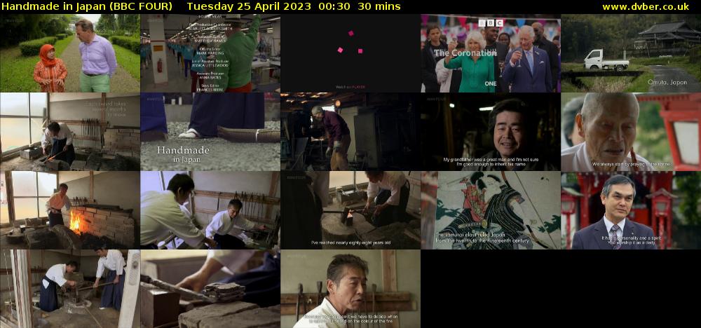 Handmade in Japan (BBC FOUR) Tuesday 25 April 2023 00:30 - 01:00