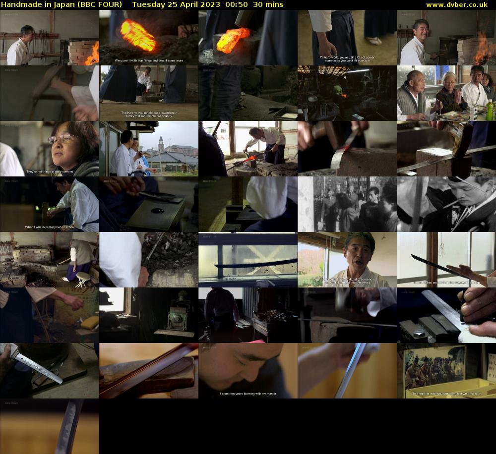 Handmade in Japan (BBC FOUR) Tuesday 25 April 2023 00:50 - 01:20