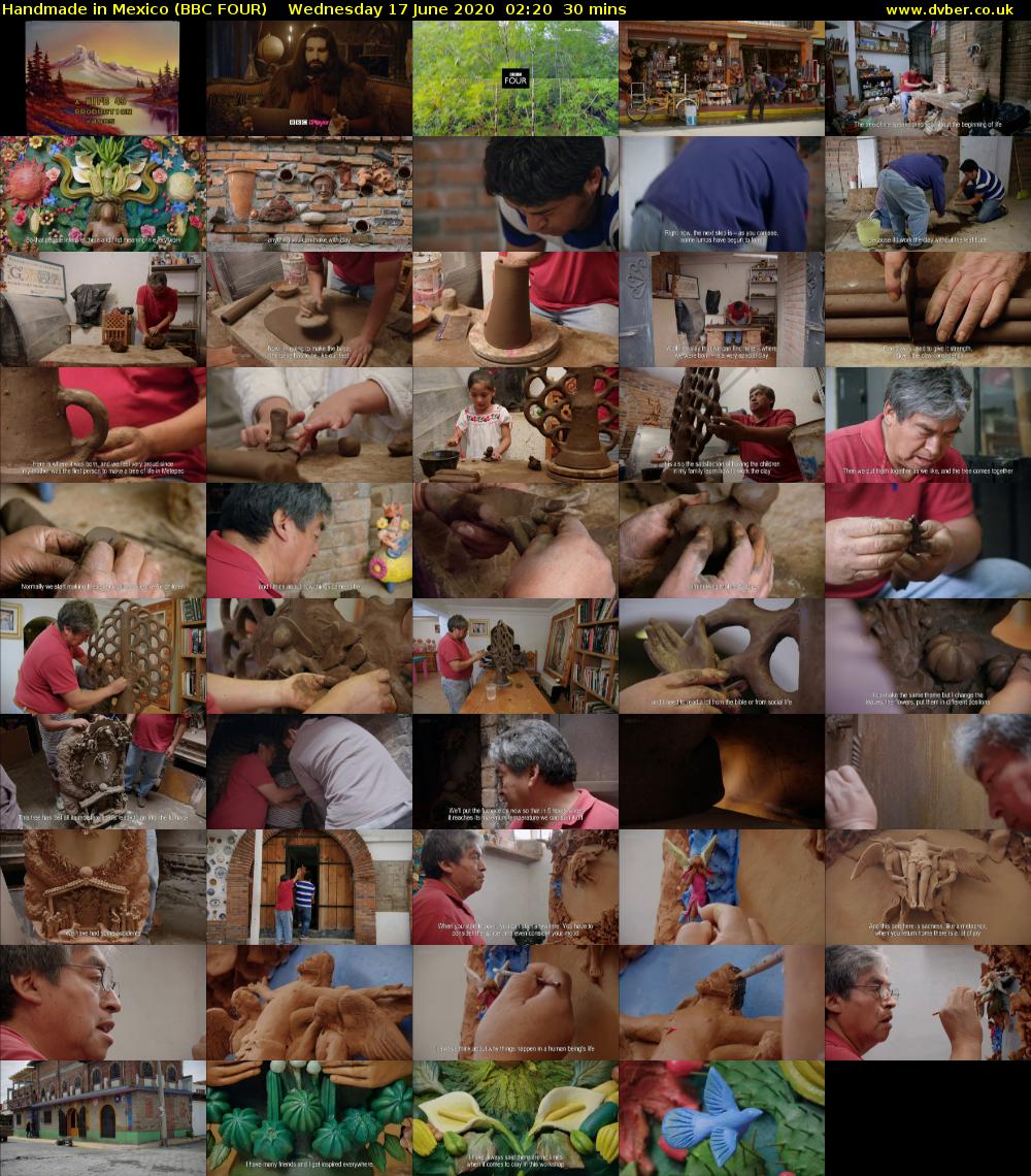 Handmade in Mexico (BBC FOUR) Wednesday 17 June 2020 02:20 - 02:50