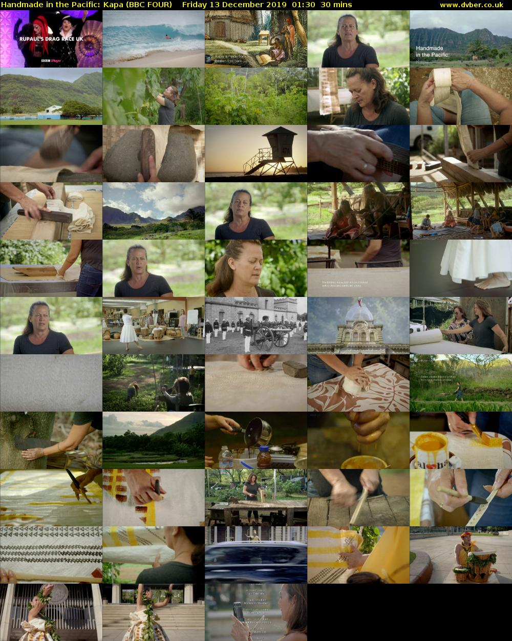 Handmade in the Pacific: Kapa (BBC FOUR) Friday 13 December 2019 01:30 - 02:00