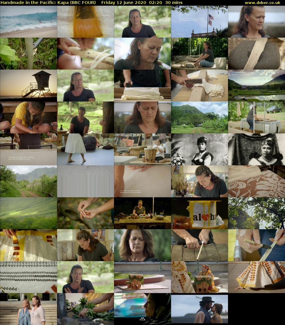 Handmade in the Pacific: Kapa (BBC FOUR) Friday 12 June 2020 02:20 - 02:50