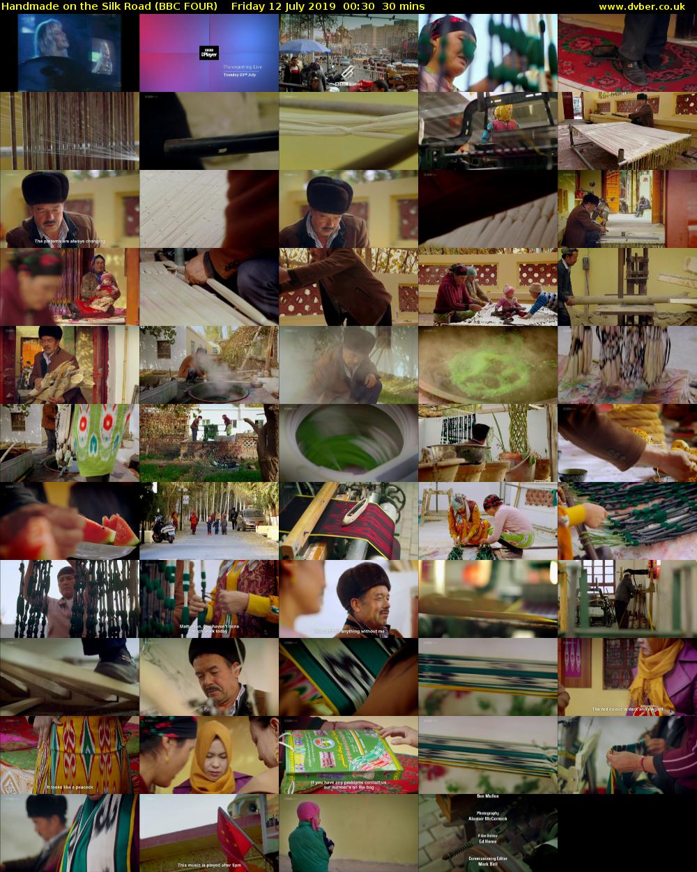 Handmade on the Silk Road (BBC FOUR) Friday 12 July 2019 00:30 - 01:00