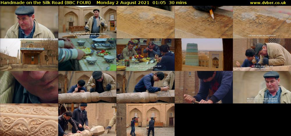 Handmade on the Silk Road (BBC FOUR) Monday 2 August 2021 01:05 - 01:35