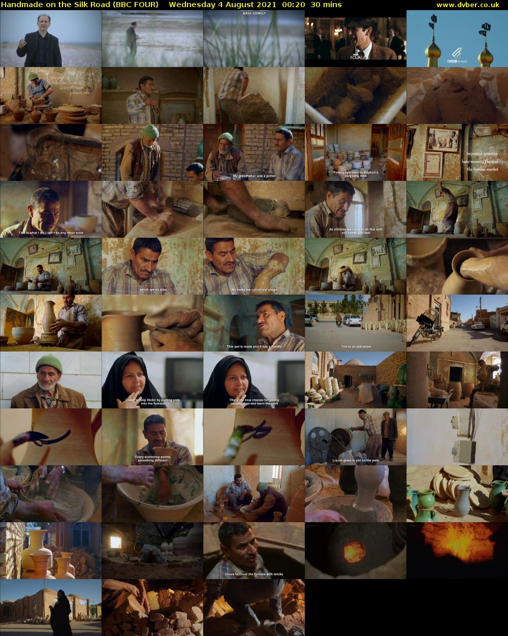 Handmade on the Silk Road (BBC FOUR) Wednesday 4 August 2021 00:20 - 00:50