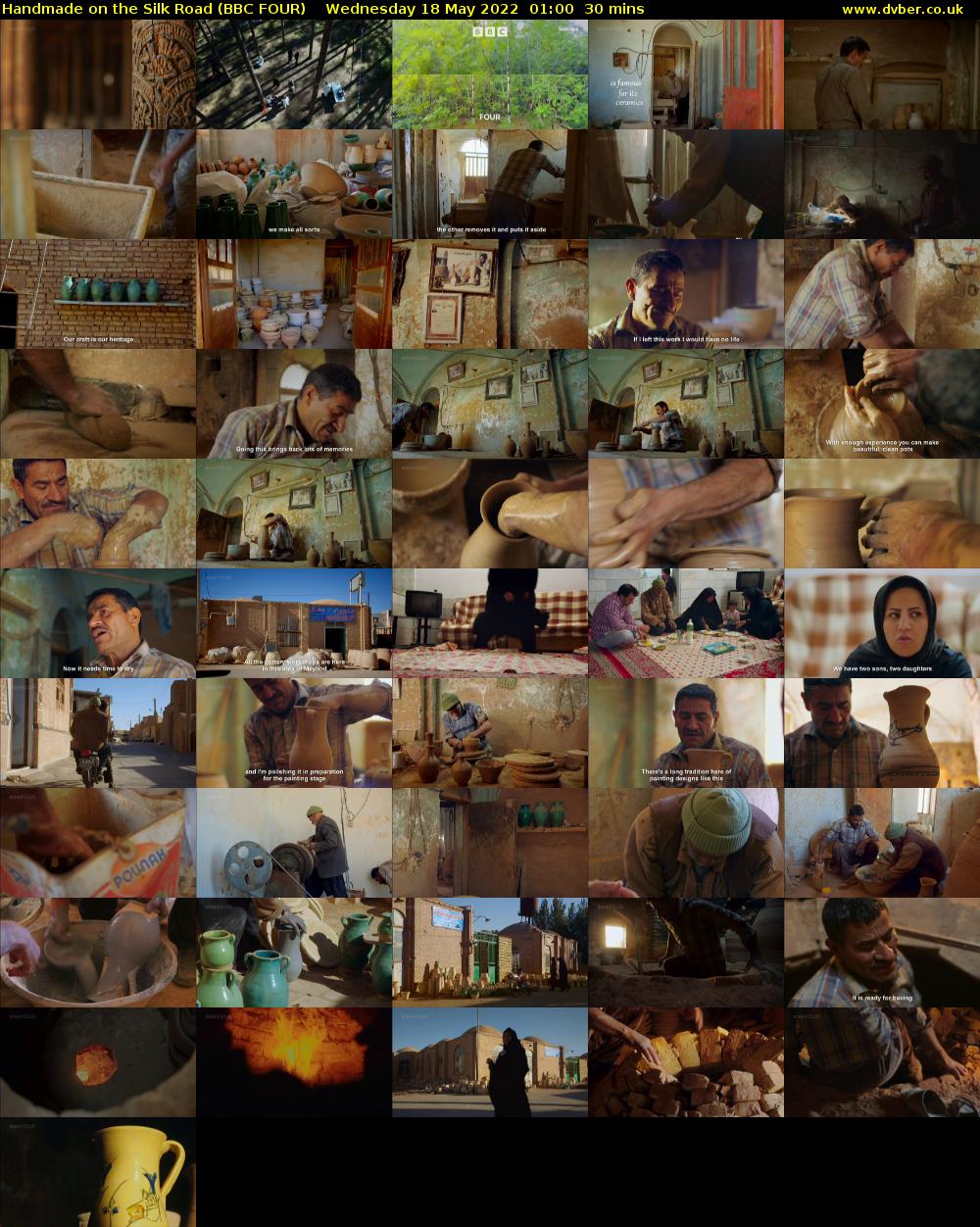 Handmade on the Silk Road (BBC FOUR) Wednesday 18 May 2022 01:00 - 01:30