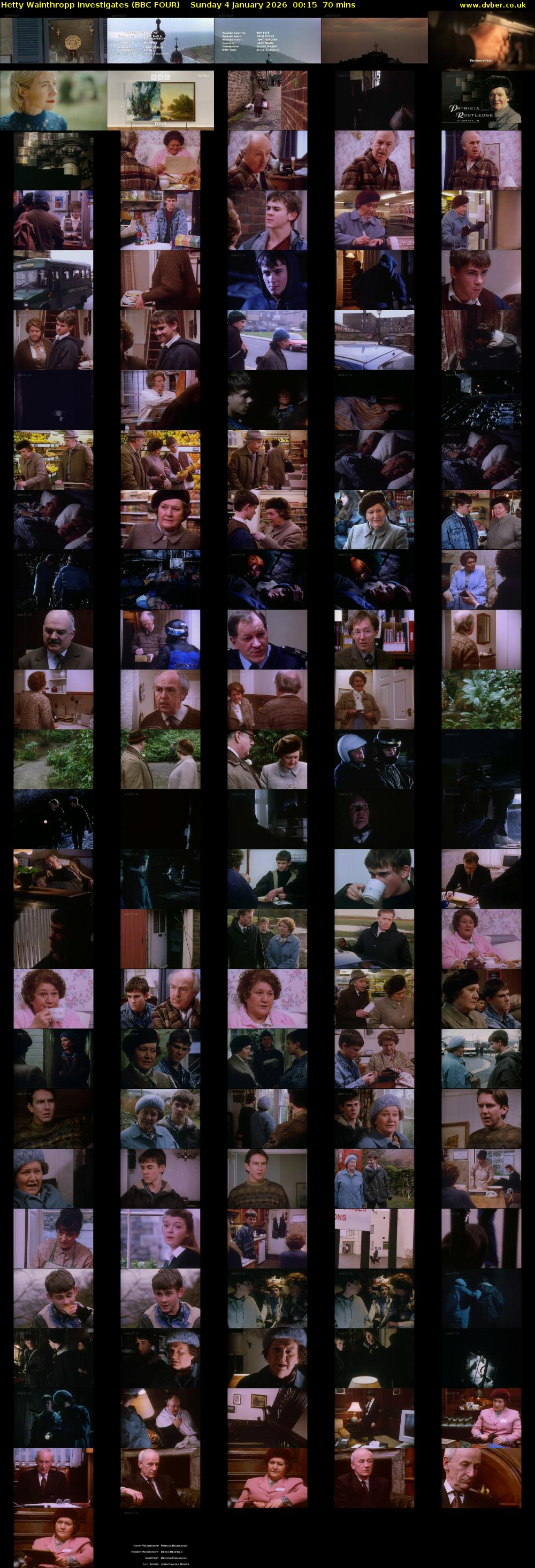 Hetty Wainthropp Investigates (BBC FOUR) Sunday 4 January 2026 00:15 - 01:25