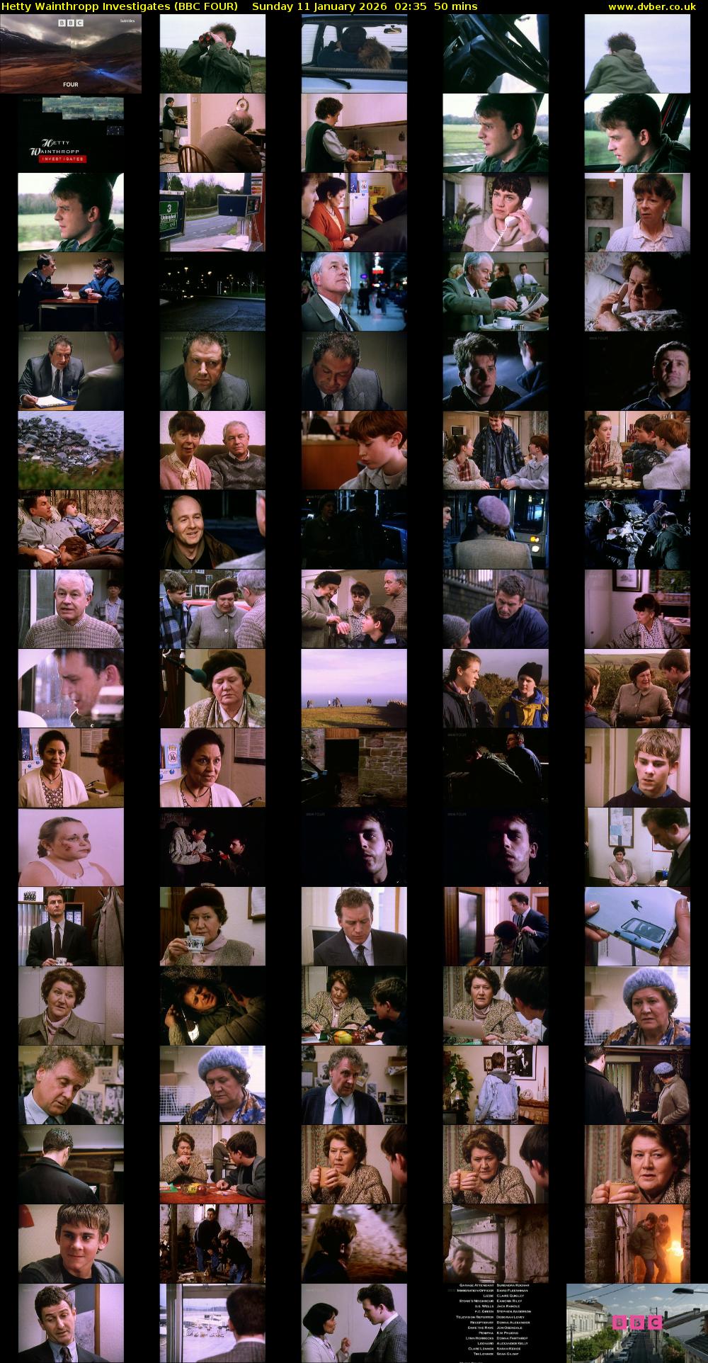 Hetty Wainthropp Investigates (BBC FOUR) Sunday 11 January 2026 02:35 - 03:25