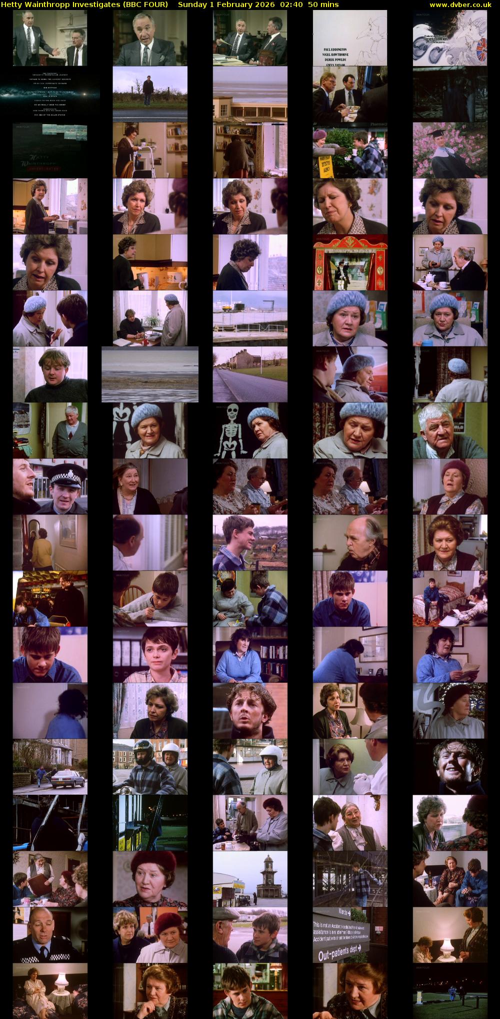 Hetty Wainthropp Investigates (BBC FOUR) Sunday 1 February 2026 02:40 - 03:30