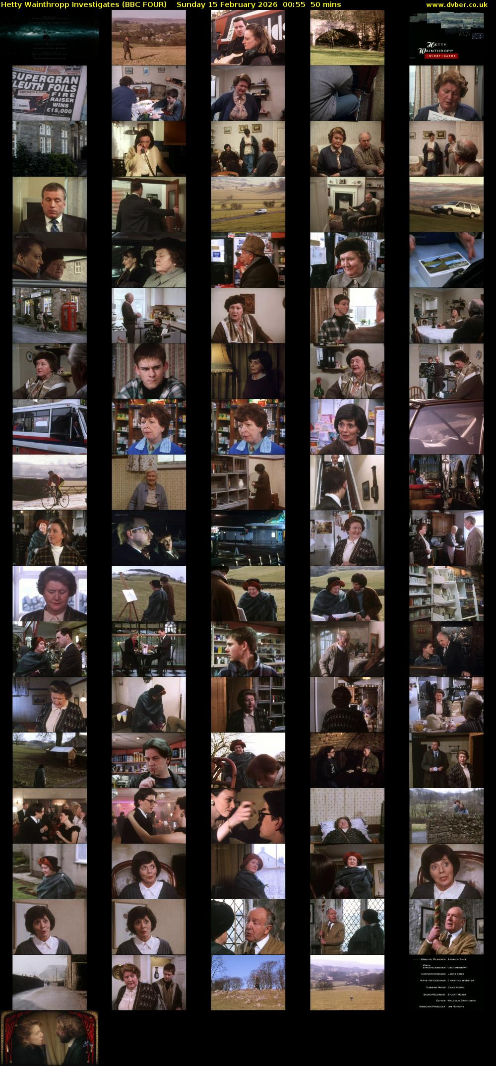 Hetty Wainthropp Investigates (BBC FOUR) Sunday 15 February 2026 00:55 - 01:45