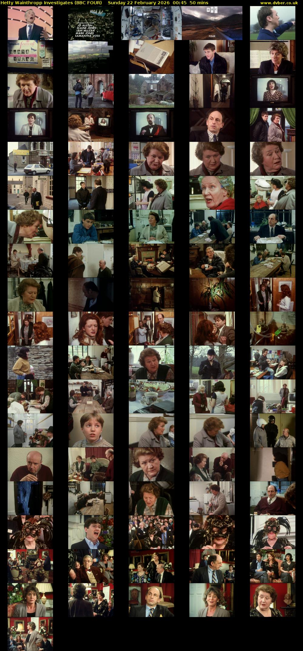 Hetty Wainthropp Investigates (BBC FOUR) Sunday 22 February 2026 00:45 - 01:35