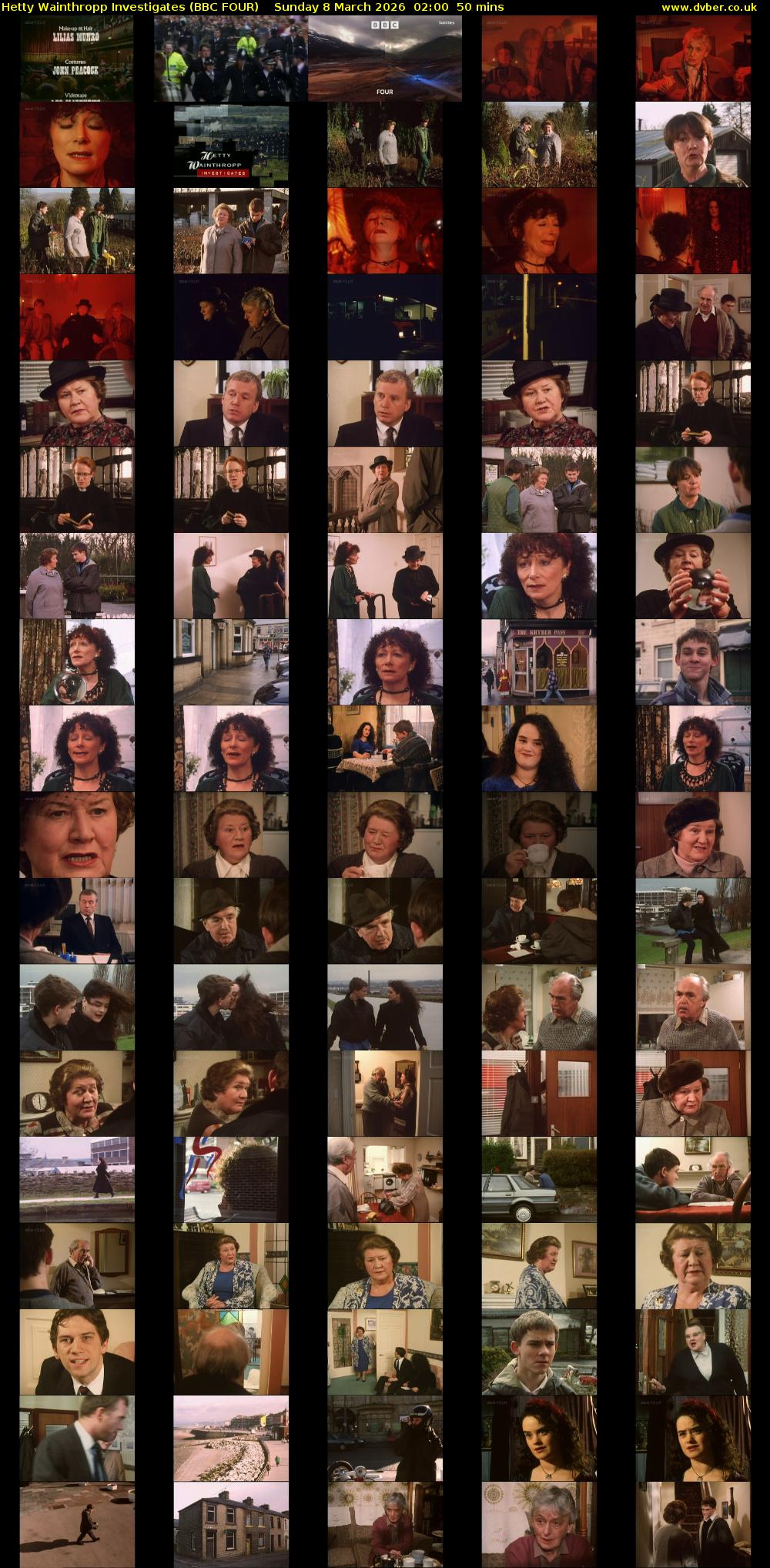 Hetty Wainthropp Investigates (BBC FOUR) Sunday 8 March 2026 02:00 - 02:50