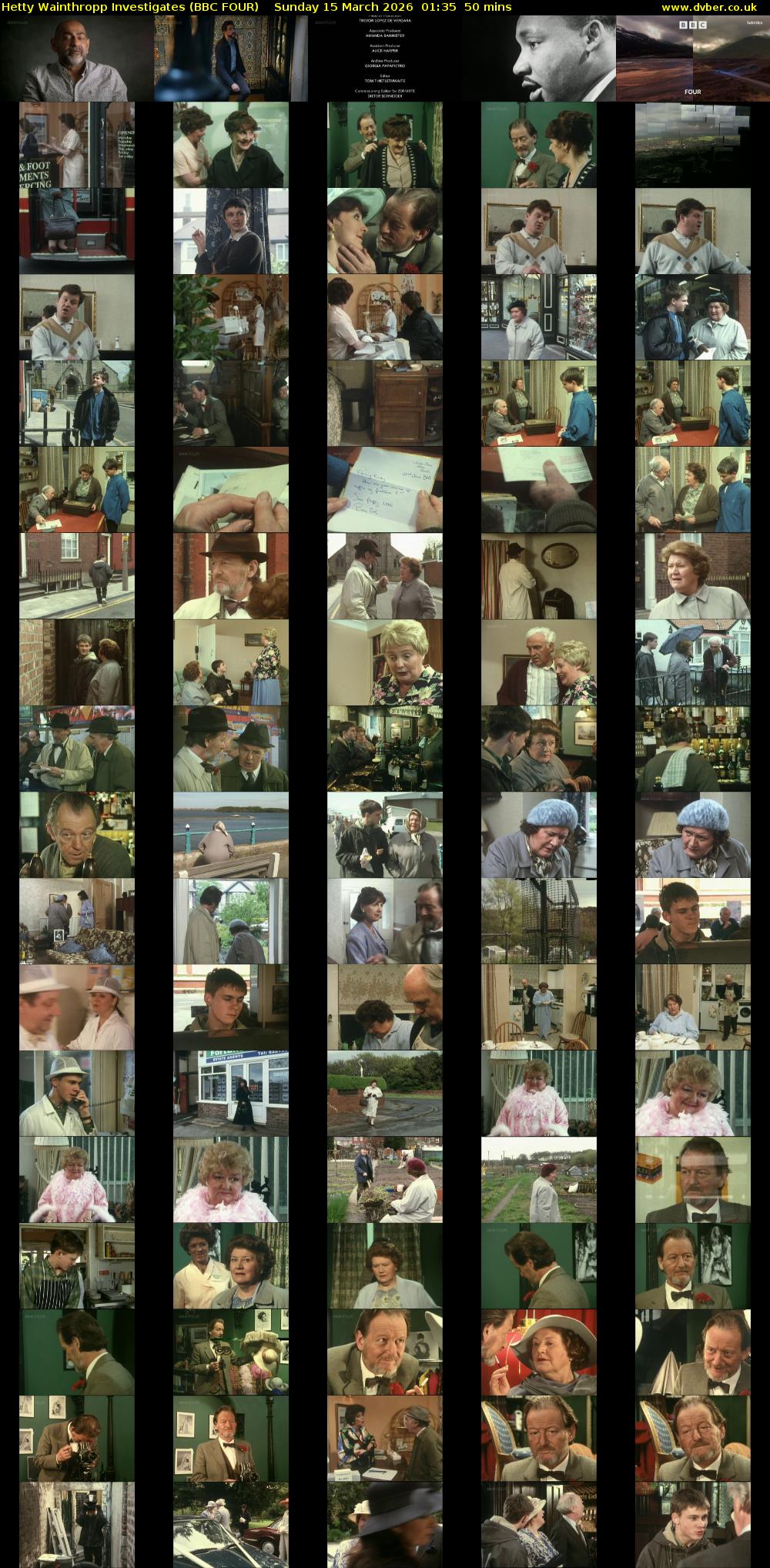 Hetty Wainthropp Investigates (BBC FOUR) Sunday 15 March 2026 01:35 - 02:25