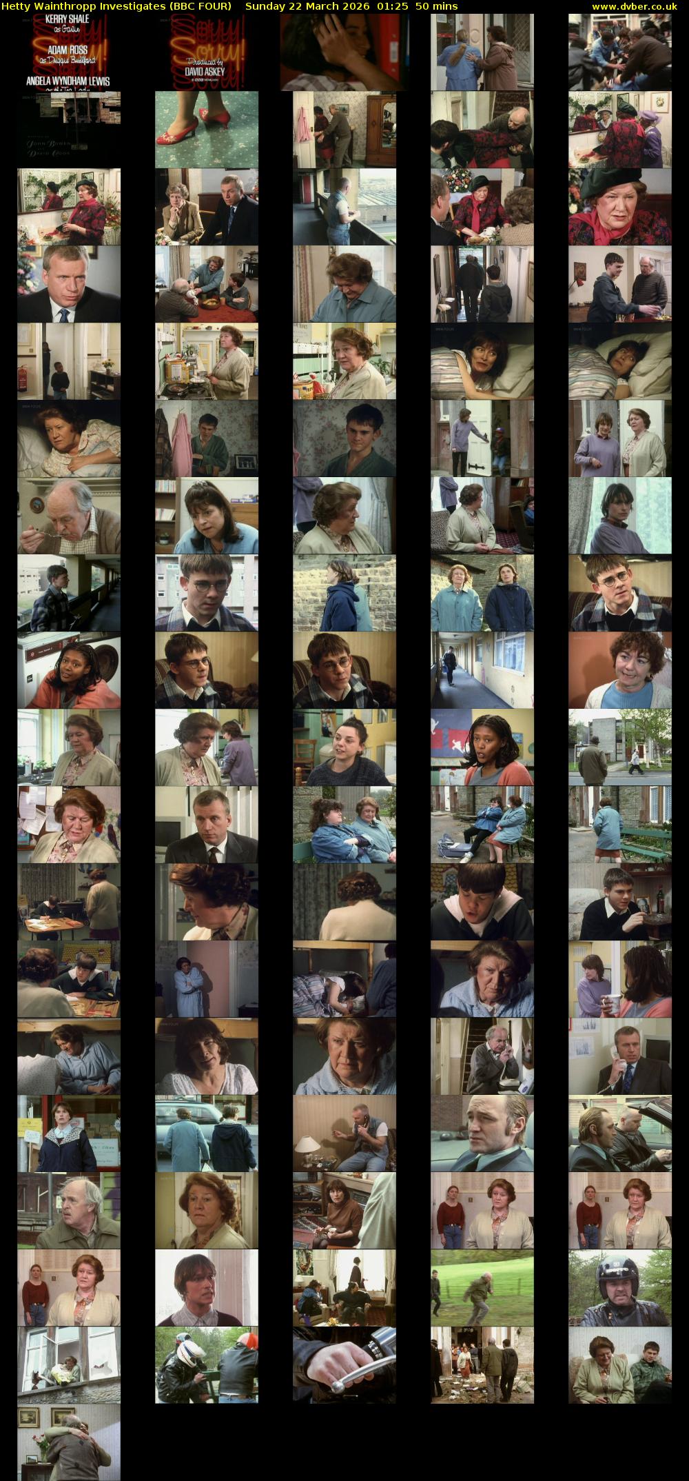 Hetty Wainthropp Investigates (BBC FOUR) Sunday 22 March 2026 01:25 - 02:15