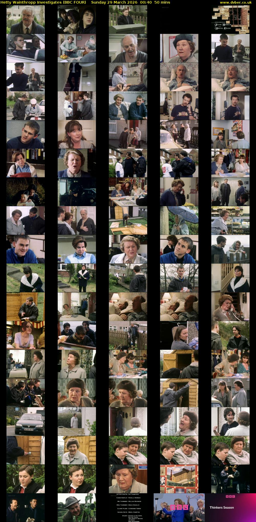 Hetty Wainthropp Investigates (BBC FOUR) Sunday 29 March 2026 00:40 - 02:30