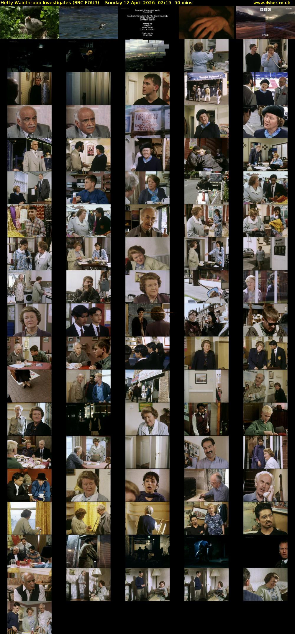 Hetty Wainthropp Investigates (BBC FOUR) Sunday 12 April 2026 02:15 - 03:05