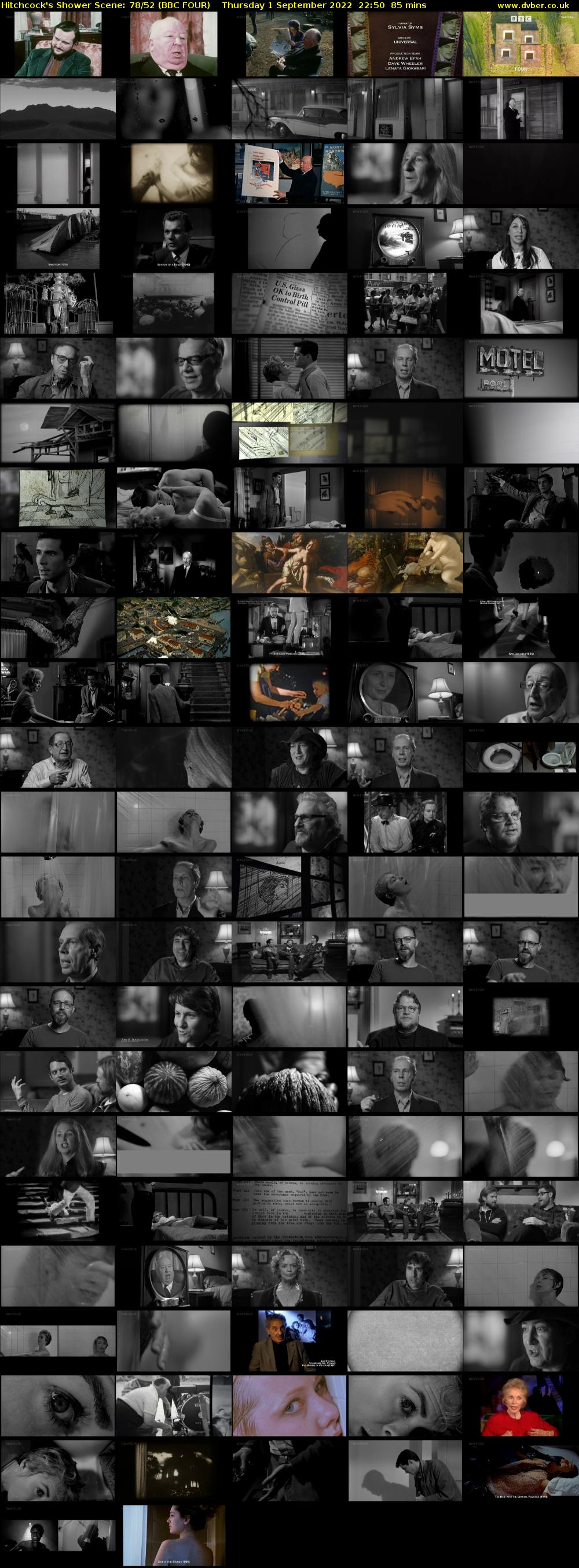 Hitchcock's Shower Scene: 78/52 (BBC FOUR) Thursday 1 September 2022 22:50 - 00:15