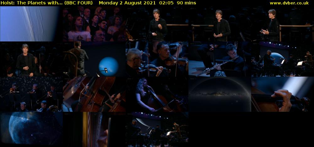 Holst: The Planets with... (BBC FOUR) Monday 2 August 2021 02:05 - 03:35