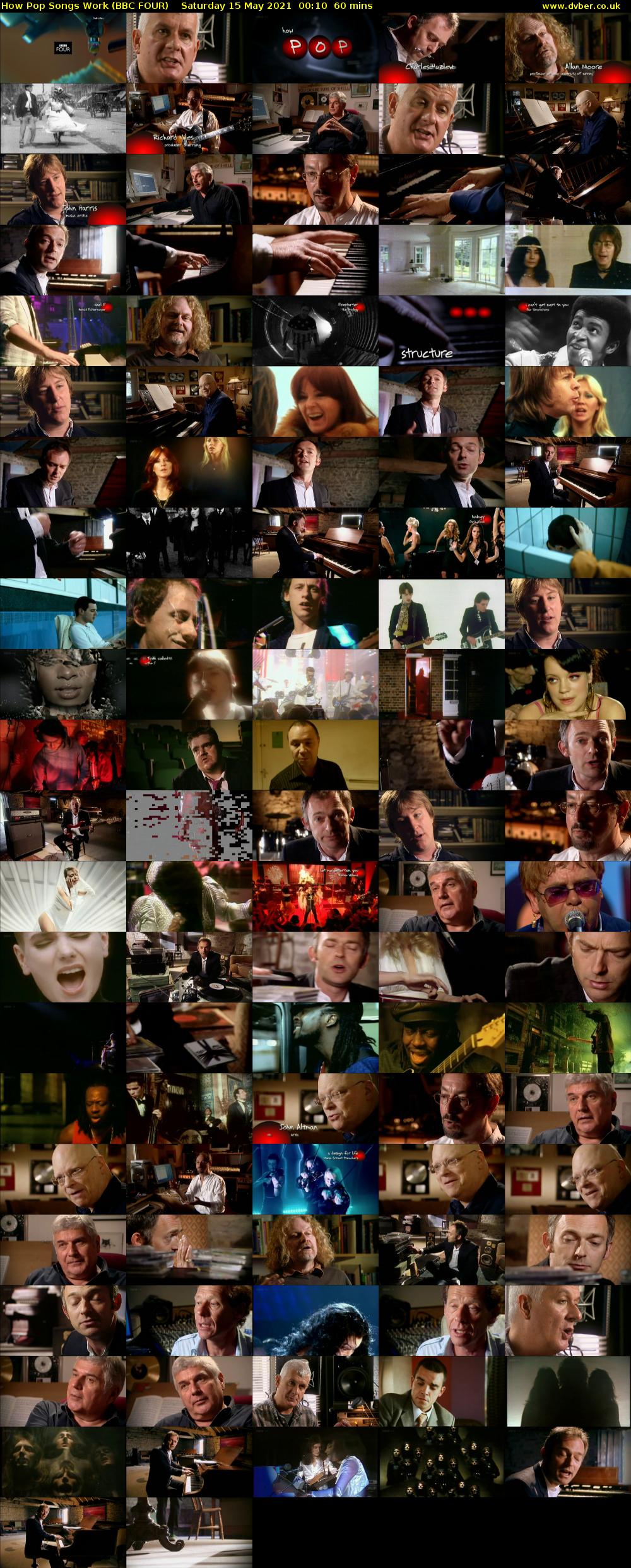 How Pop Songs Work (BBC FOUR) Saturday 15 May 2021 00:10 - 01:10