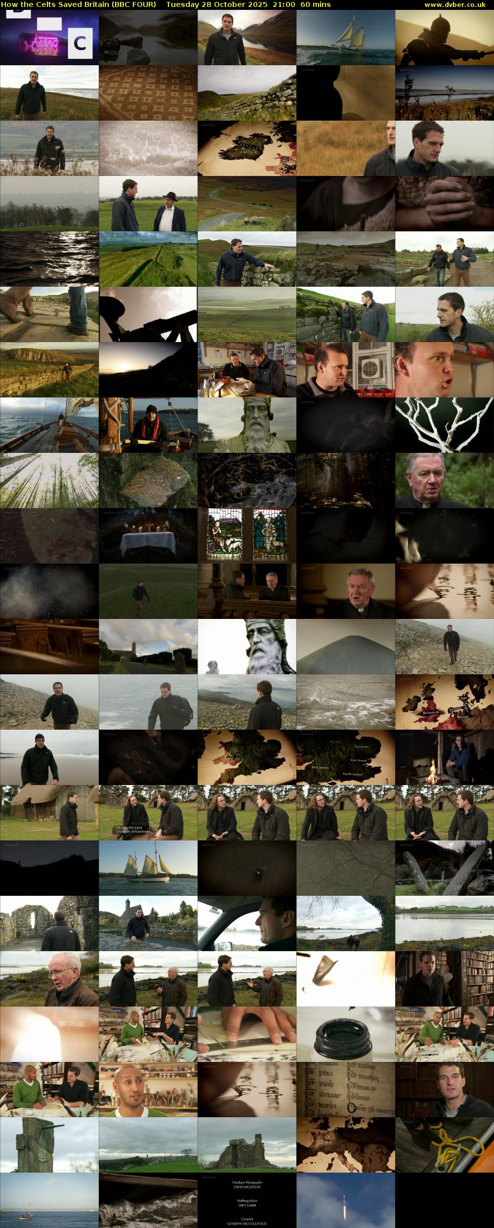 How the Celts Saved Britain (BBC FOUR) Tuesday 28 October 2025 21:00 - 22:00