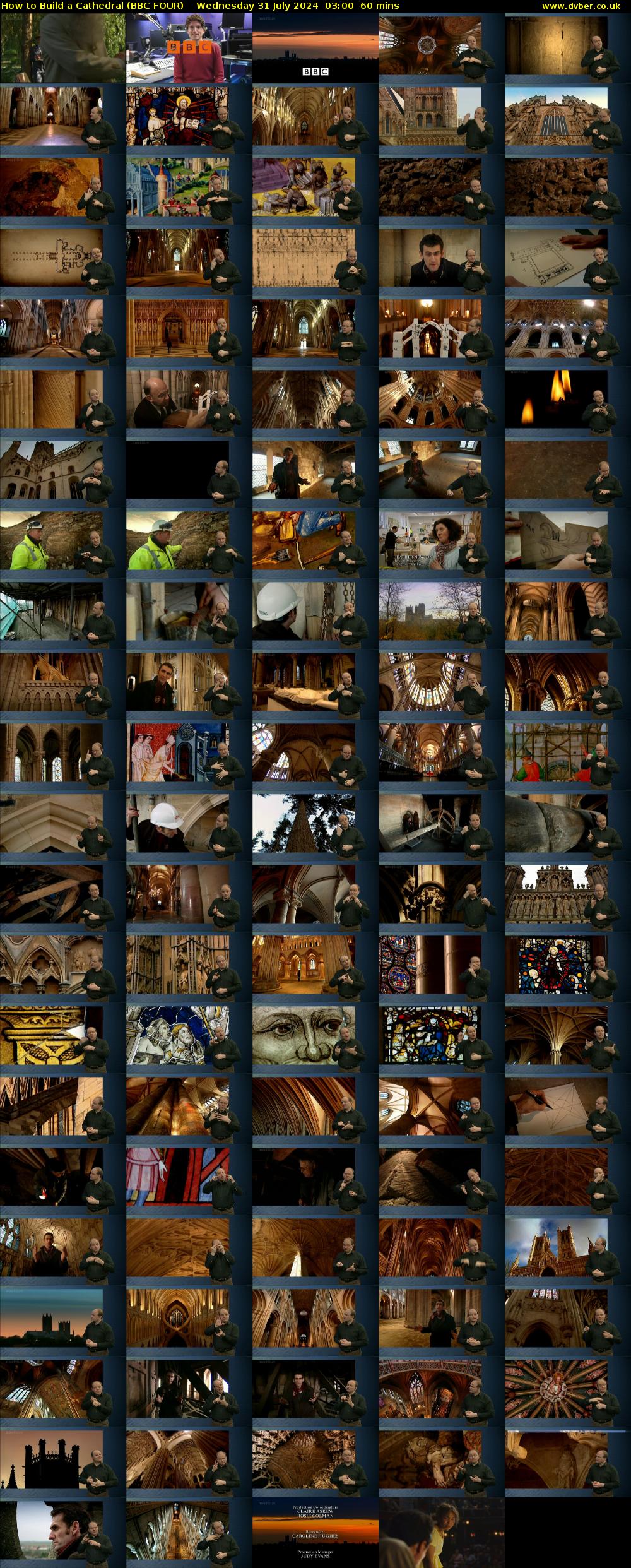 How to Build a Cathedral (BBC FOUR) Wednesday 31 July 2024 03:00 - 04:00