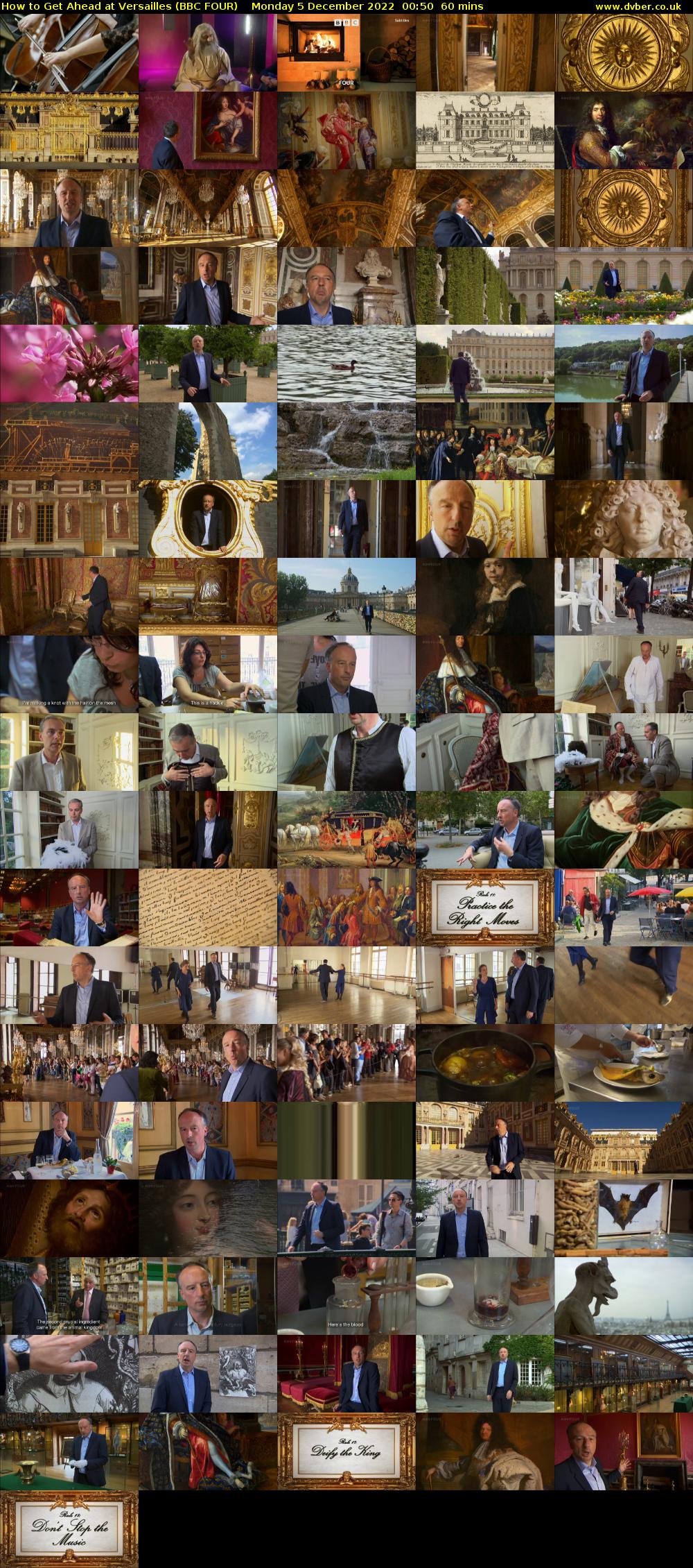 How to Get Ahead at Versailles (BBC FOUR) Monday 5 December 2022 00:50 - 01:50