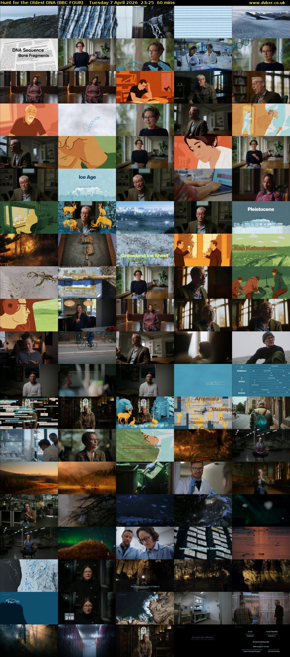 Hunt for the Oldest DNA (BBC FOUR) Tuesday 7 April 2026 23:25 - 00:25