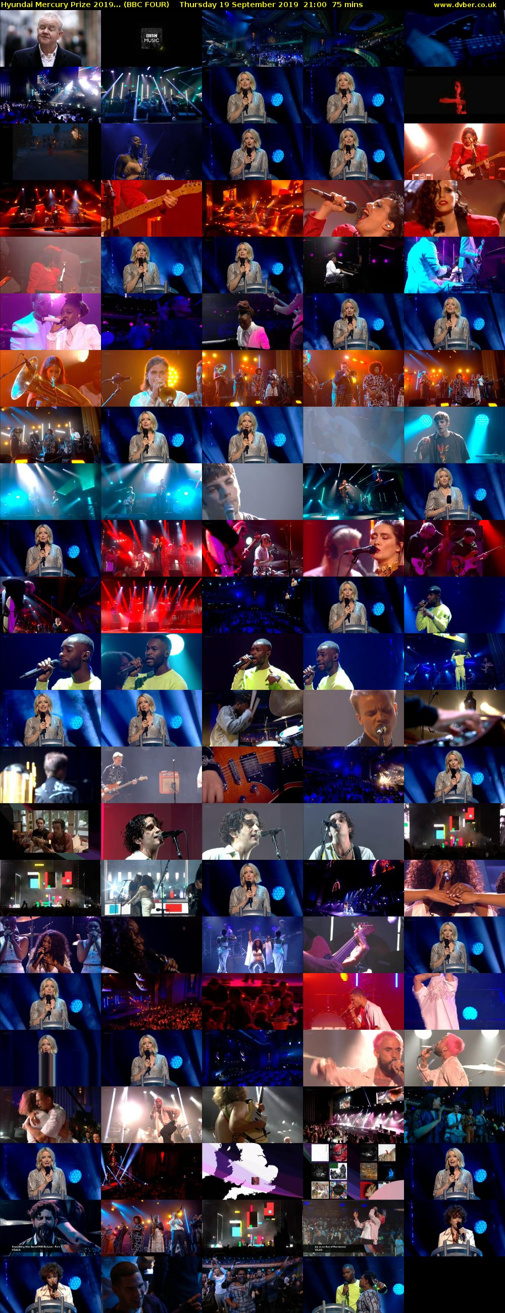 Hyundai Mercury Prize 2019... (BBC FOUR) Thursday 19 September 2019 21:00 - 22:15