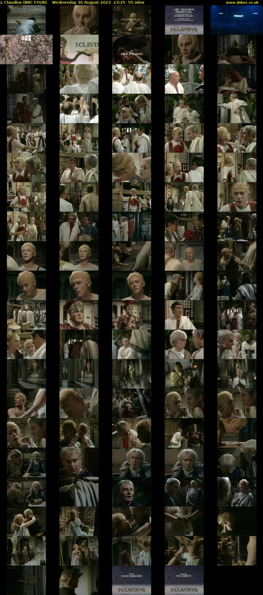 I, Claudius (BBC FOUR) Wednesday 30 August 2023 23:25 - 00:20