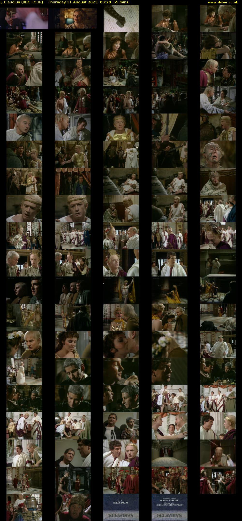 I, Claudius (BBC FOUR) Thursday 31 August 2023 00:20 - 01:15