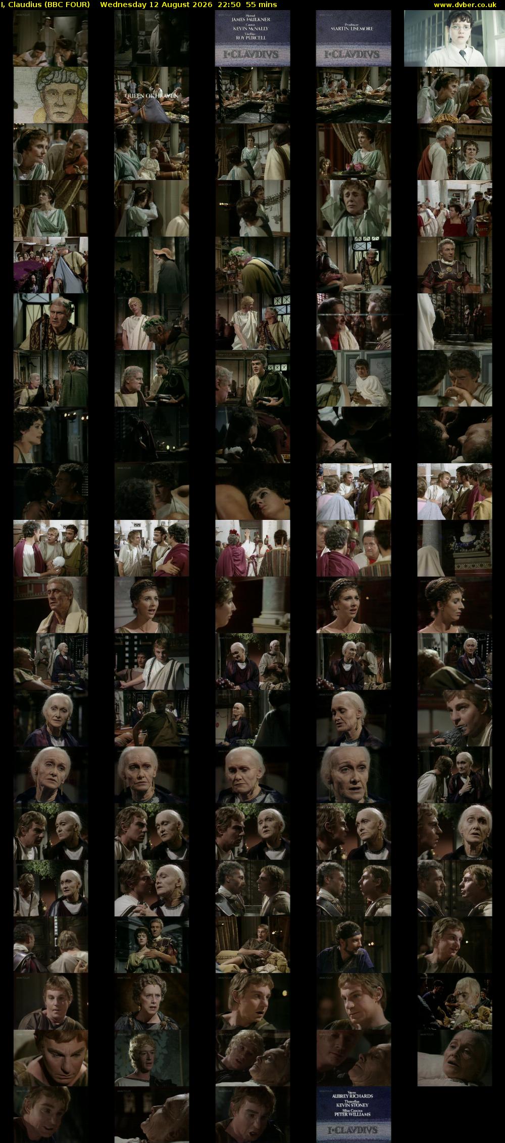 I, Claudius (BBC FOUR) Wednesday 12 August 2026 22:50 - 23:45