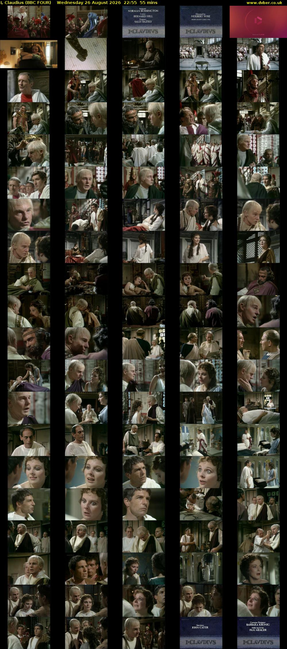 I, Claudius (BBC FOUR) Wednesday 26 August 2026 22:55 - 23:50