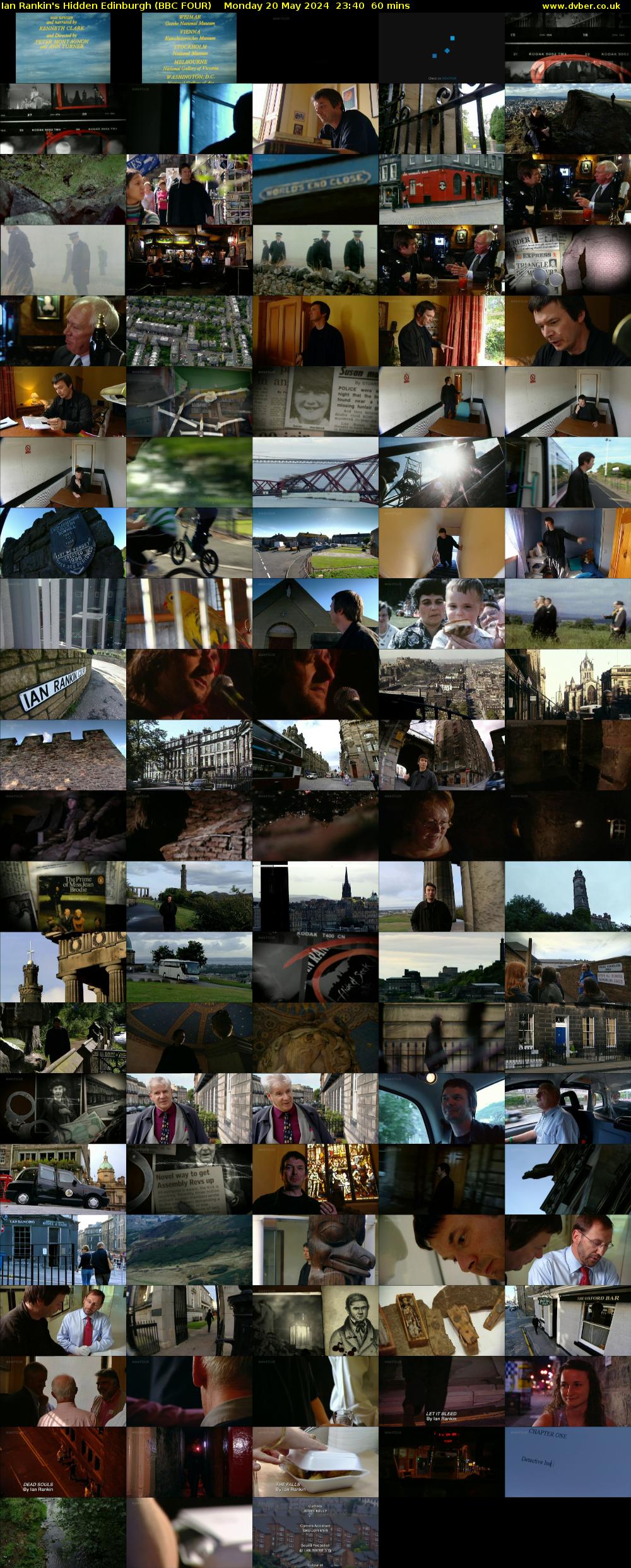 Ian Rankin's Hidden Edinburgh (BBC FOUR) Monday 20 May 2024 23:40 - 00:40