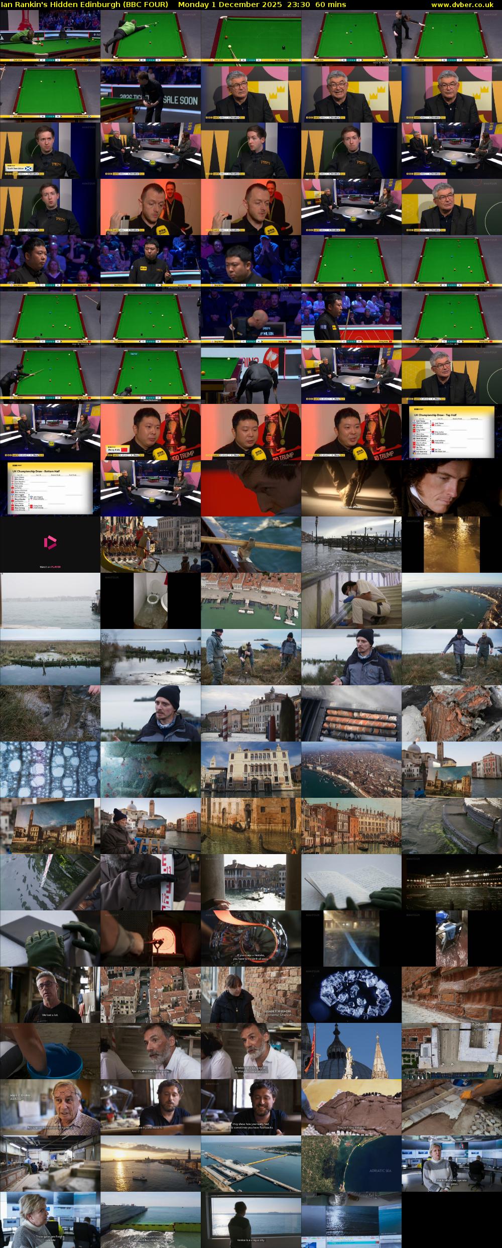 Ian Rankin's Hidden Edinburgh (BBC FOUR) Monday 1 December 2025 23:30 - 00:30