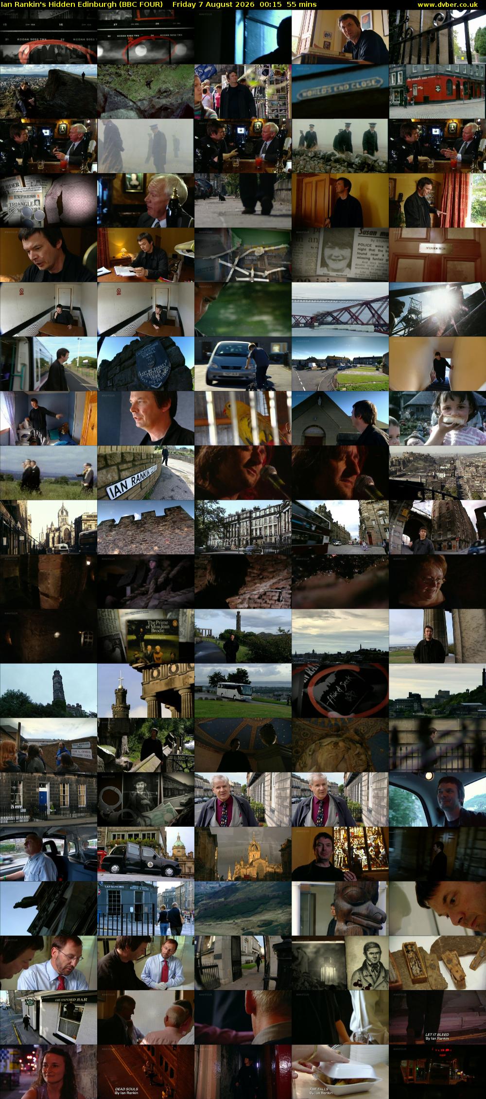 Ian Rankin's Hidden Edinburgh (BBC FOUR) Friday 7 August 2026 00:15 - 01:10