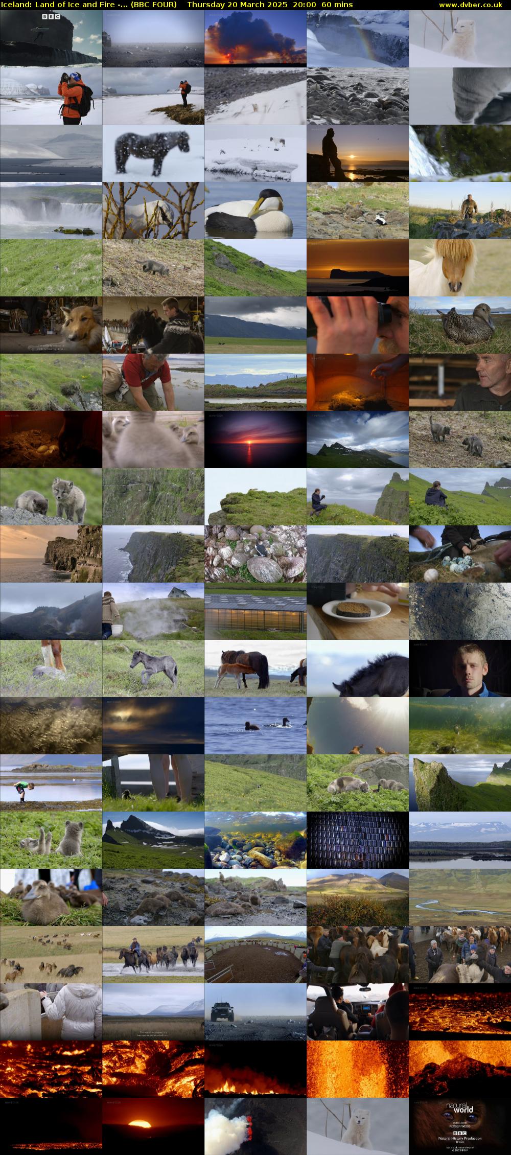 Iceland: Land of Ice and Fire -... (BBC FOUR) Thursday 20 March 2025 20:00 - 21:00