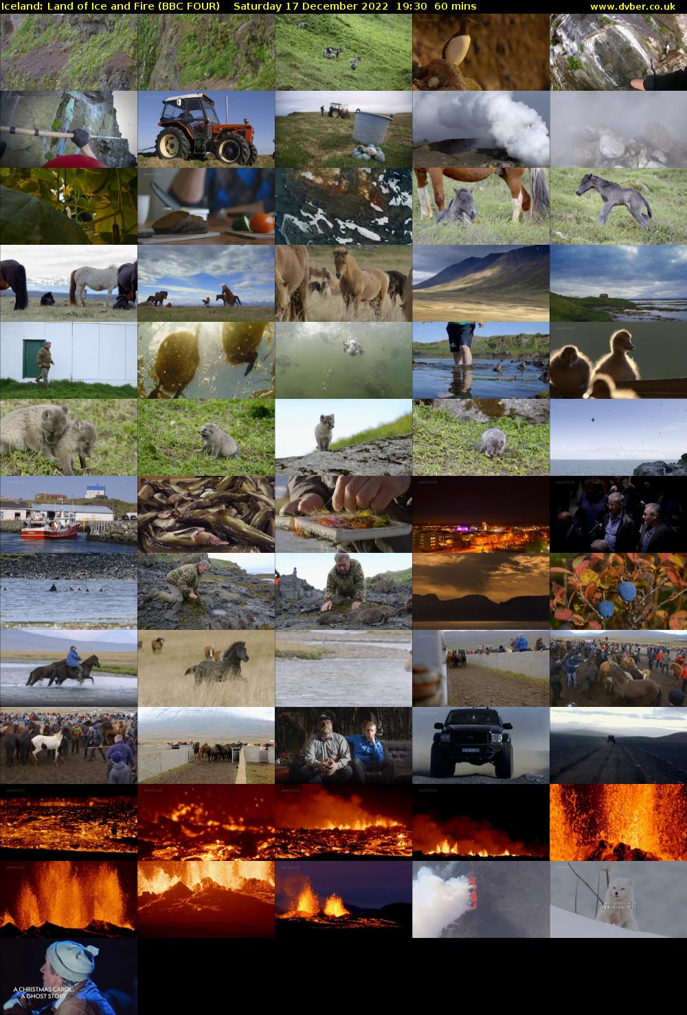 Iceland: Land of Ice and Fire (BBC FOUR) Saturday 17 December 2022 19:30 - 20:30