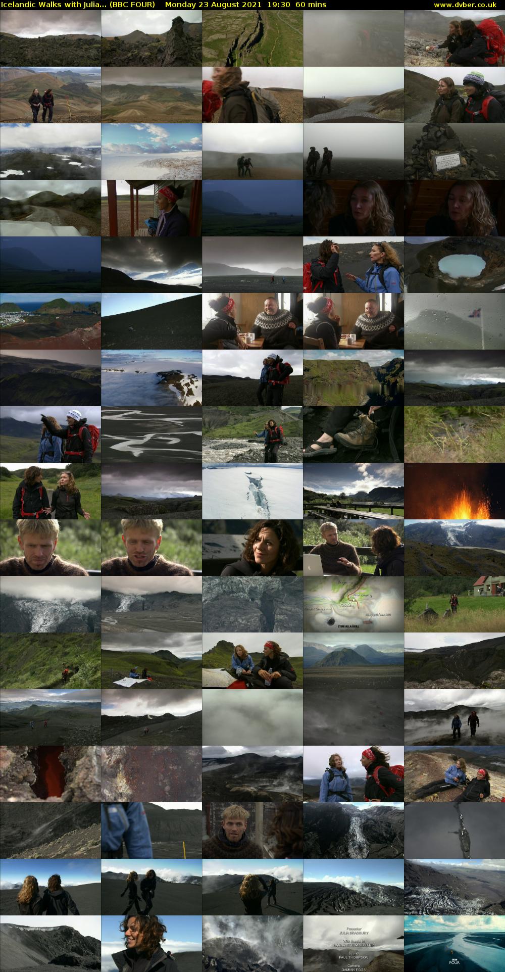 Icelandic Walks with Julia... (BBC FOUR) Monday 23 August 2021 19:30 - 20:30