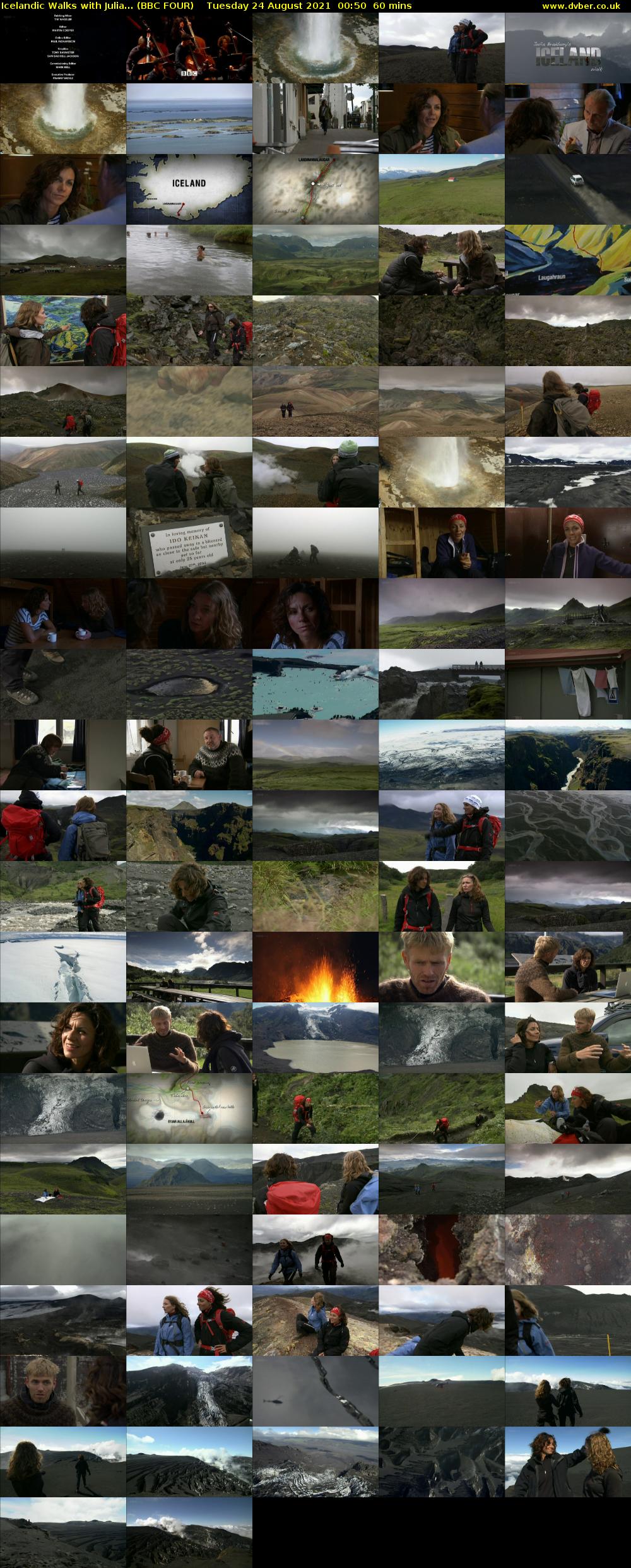 Icelandic Walks with Julia... (BBC FOUR) Tuesday 24 August 2021 00:50 - 01:50