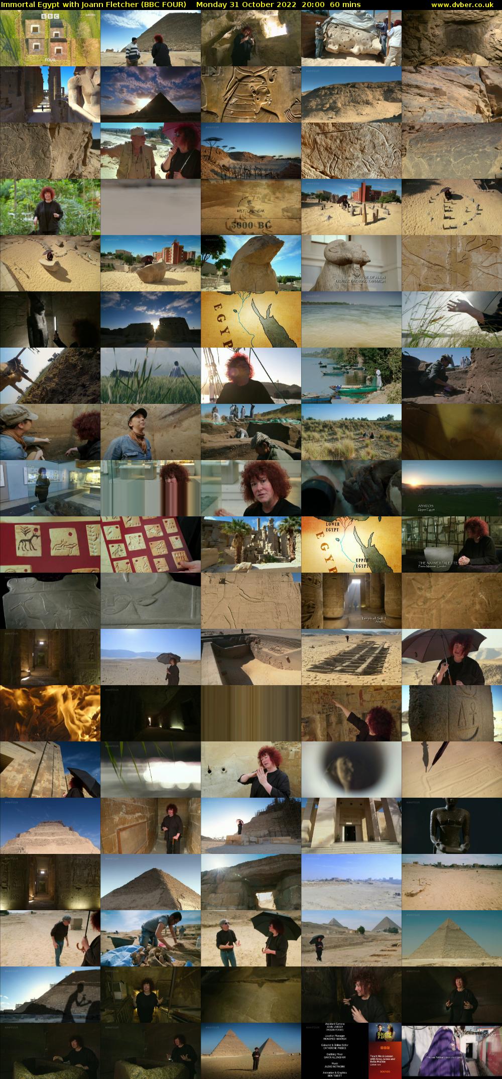 Immortal Egypt with Joann Fletcher (BBC FOUR) Monday 31 October 2022 20:00 - 21:00