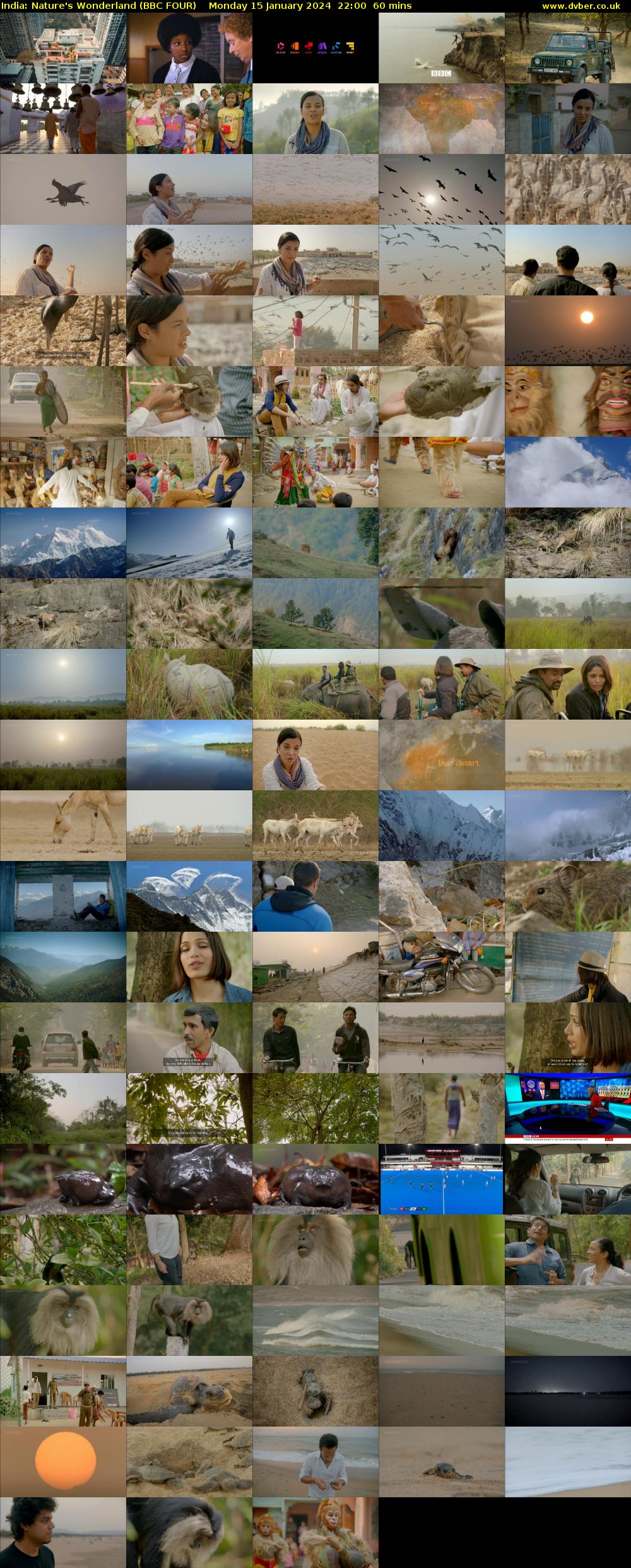 India: Nature's Wonderland (BBC FOUR) Monday 15 January 2024 22:00 - 23:00
