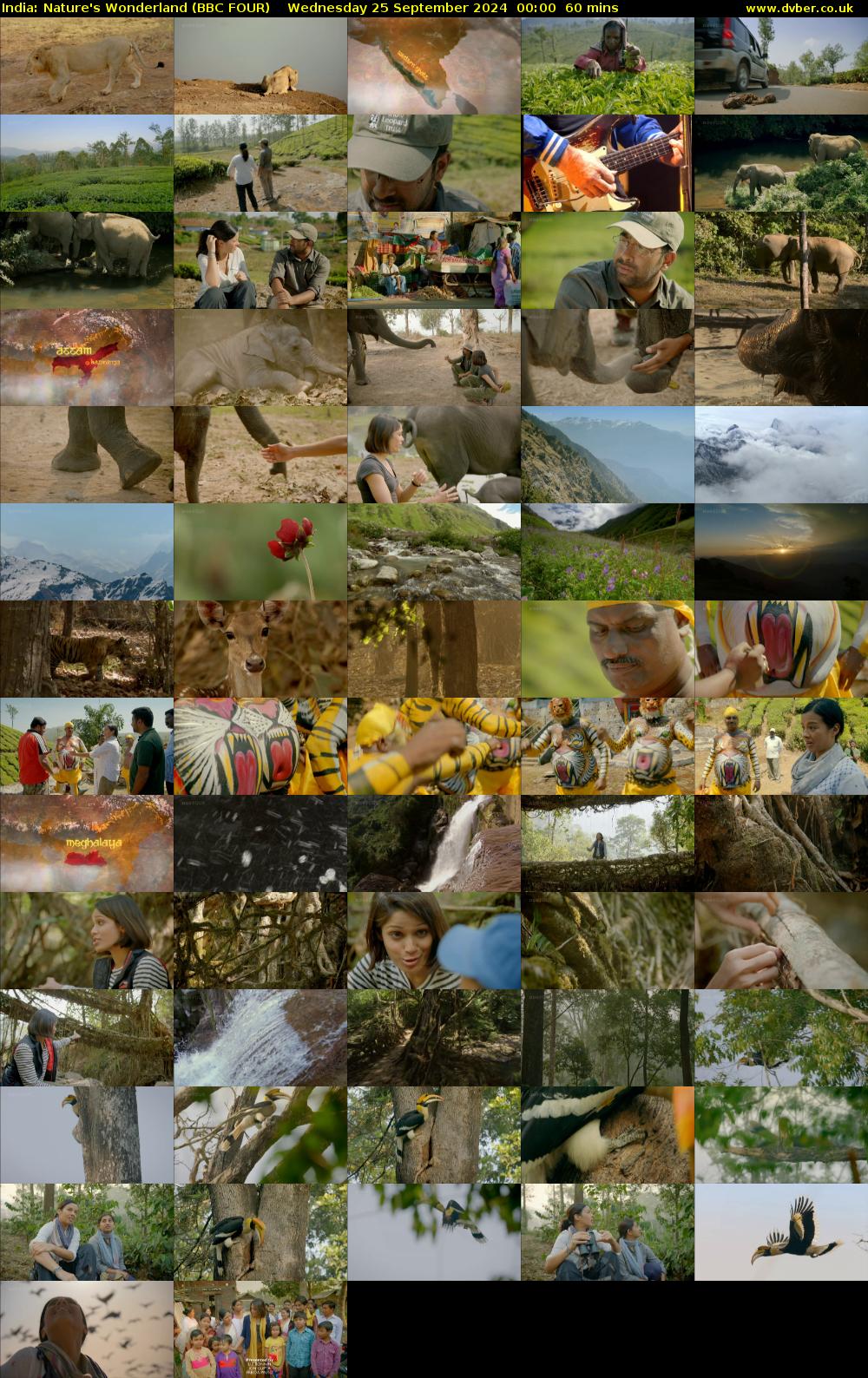 India: Nature's Wonderland (BBC FOUR) Wednesday 25 September 2024 00:00 - 01:00