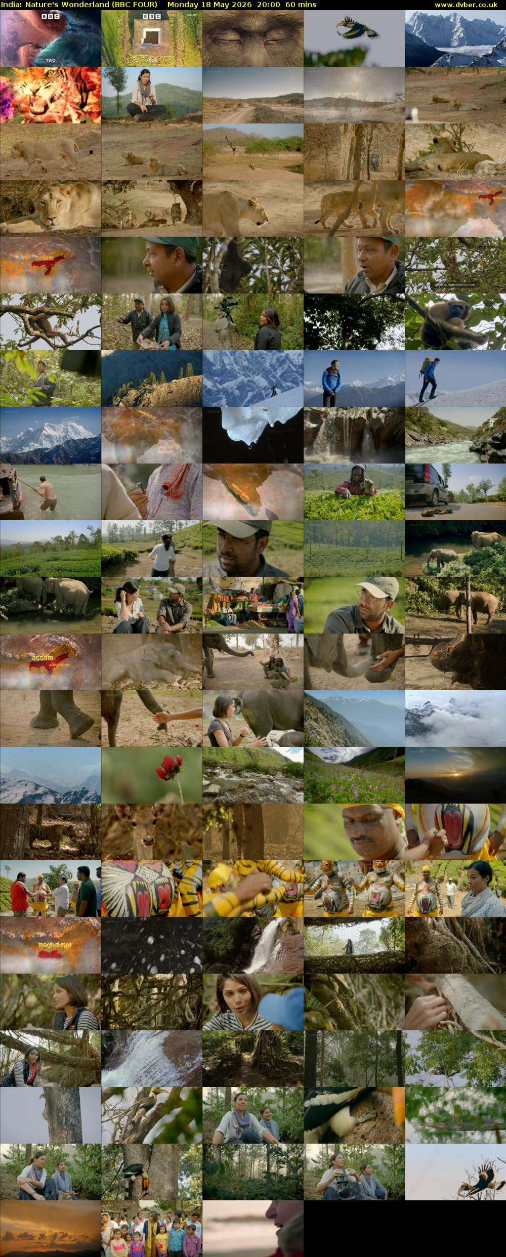 India: Nature's Wonderland (BBC FOUR) Monday 18 May 2026 20:00 - 21:00