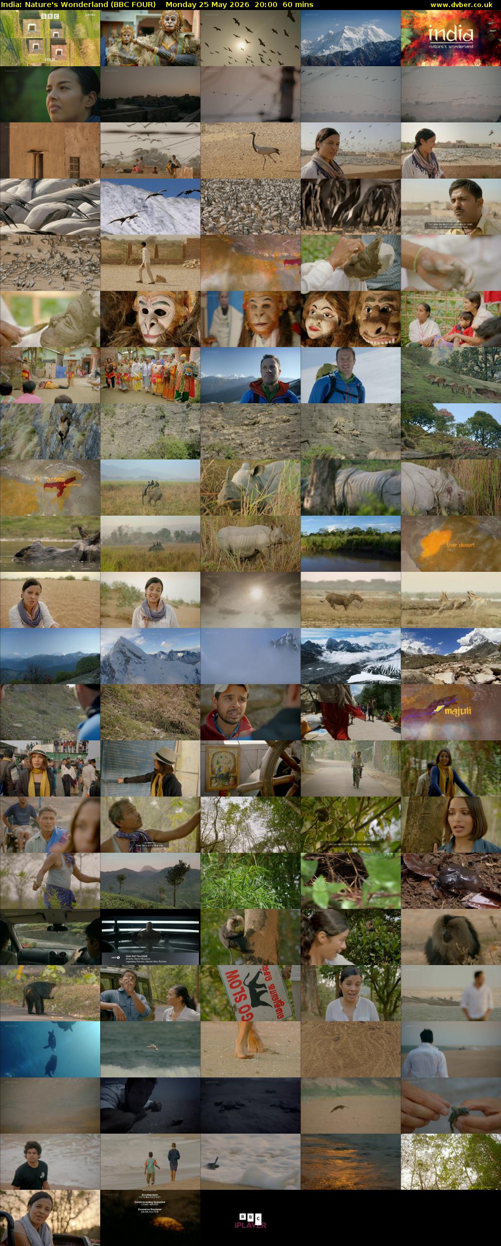 India: Nature's Wonderland (BBC FOUR) Monday 25 May 2026 20:00 - 21:00