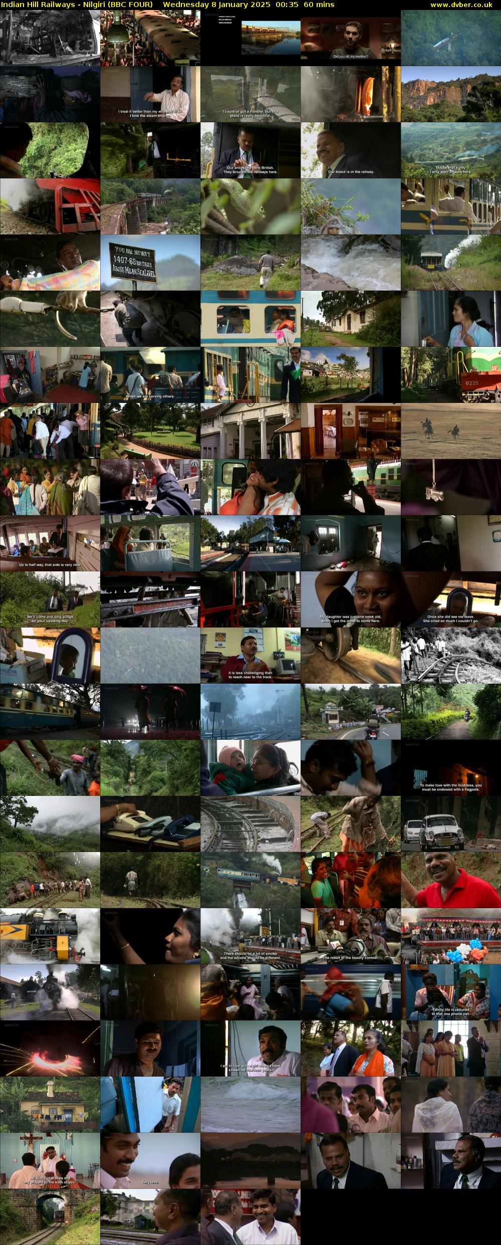 Indian Hill Railways - Nilgiri (BBC FOUR) Wednesday 8 January 2025 00:35 - 01:35