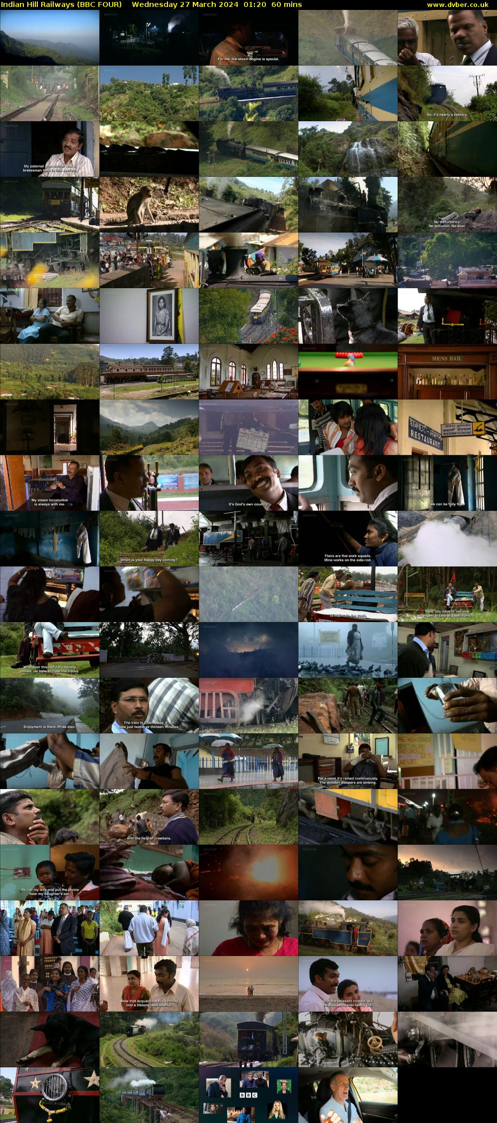 Indian Hill Railways (BBC FOUR) Wednesday 27 March 2024 01:20 - 02:20
