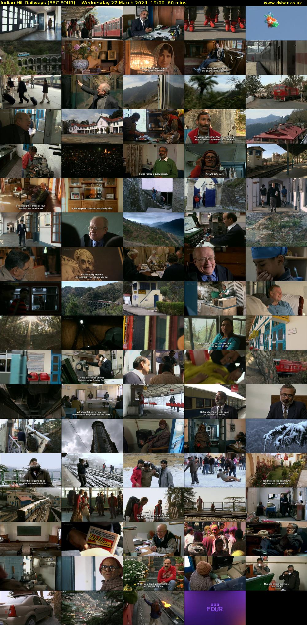 Indian Hill Railways (BBC FOUR) Wednesday 27 March 2024 19:00 - 20:00