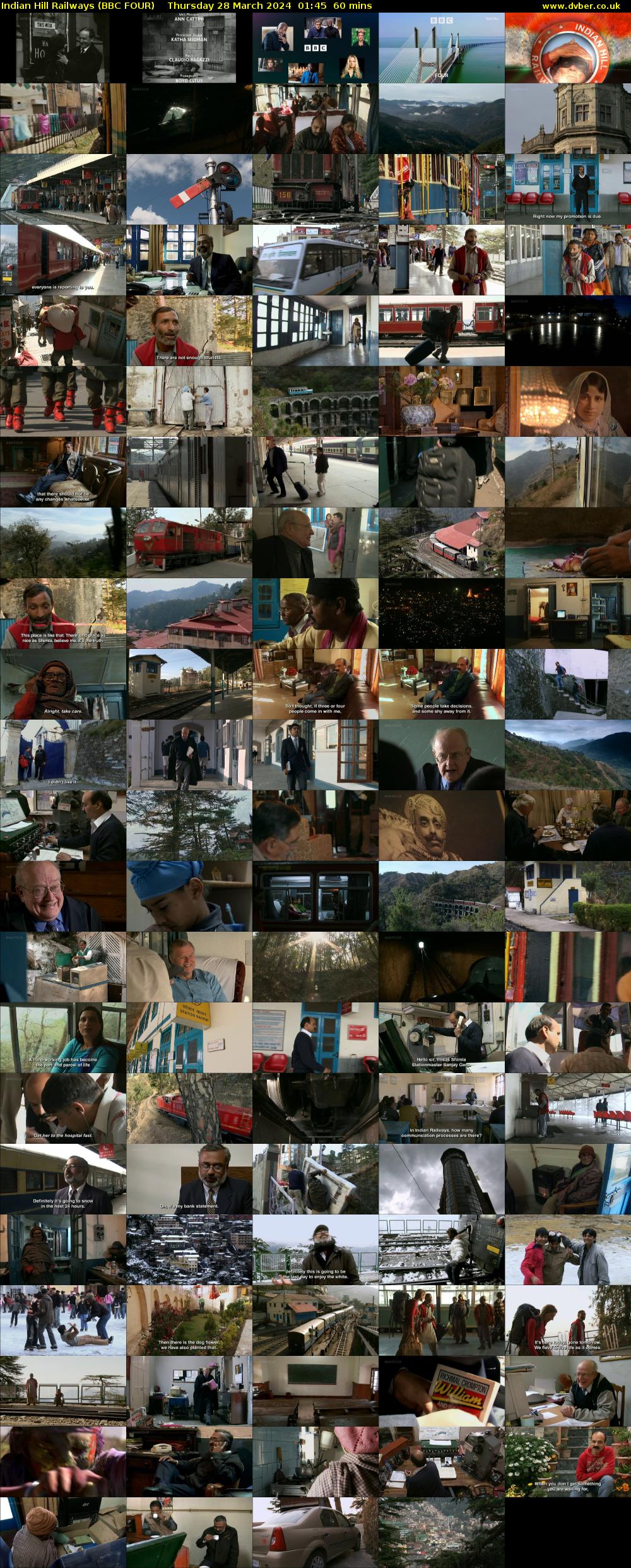 Indian Hill Railways (BBC FOUR) Thursday 28 March 2024 01:45 - 02:45